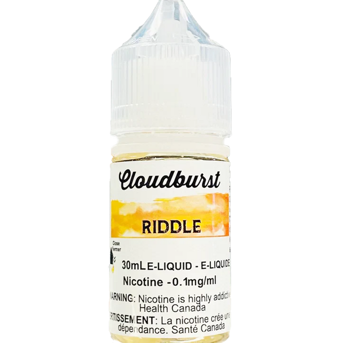 Cloudburst E-Juice bottle displayed at vape stores near me open now.