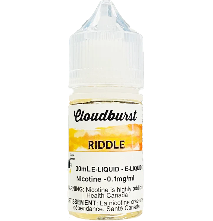 Cloudburst E-Juice bottle displayed at vape stores near me open now.