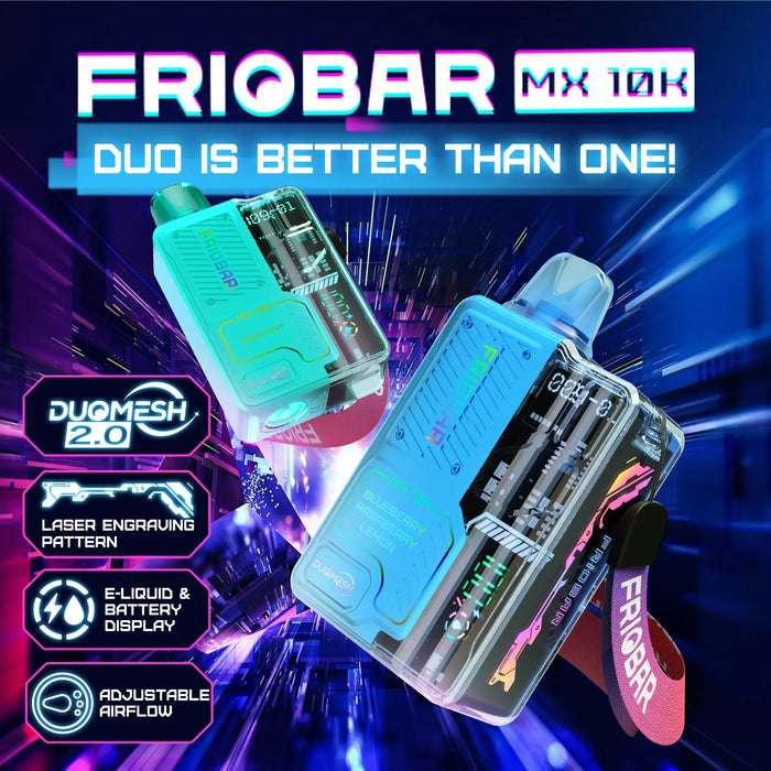 FRIOBAR MX 10K Disposable Vape – sleek 10K puff device available at top vape store near Kingsway Vancouver