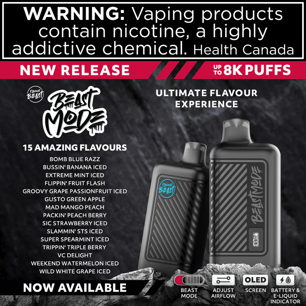 Flavor Beast Mode 8K disposable vape featured at Richmond vape shop OKVapor