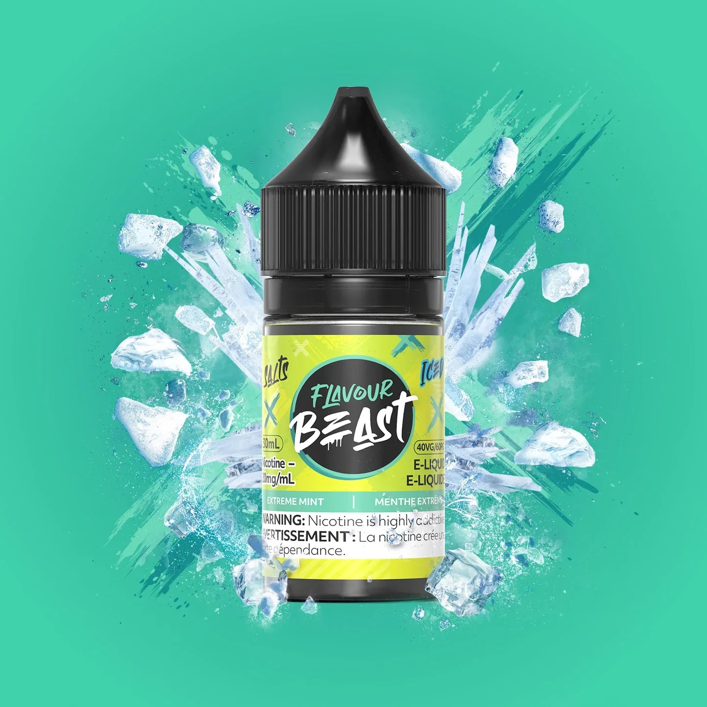 Flavour Beast Extreme Mint e-liquid available at disposable vape stores near me and OK Vapor for a fresh vaping experience.