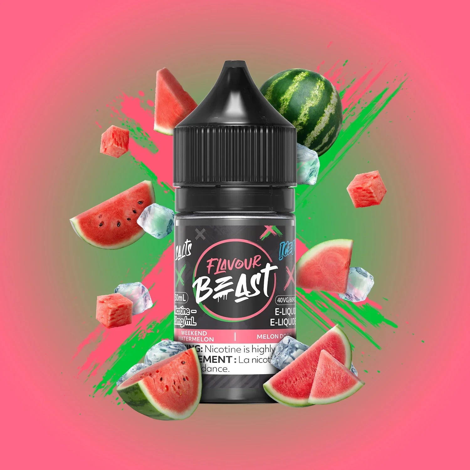 Flavour Beast Weekend Watermelon e-juice, cheap juices in Vancouver, available at top vape shops near me open now.