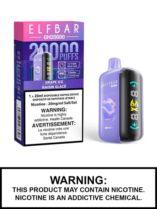 ELF BAR 20000 disposable vape from vape shops near me open now in Vancouver, Burnaby, and Kingsway.