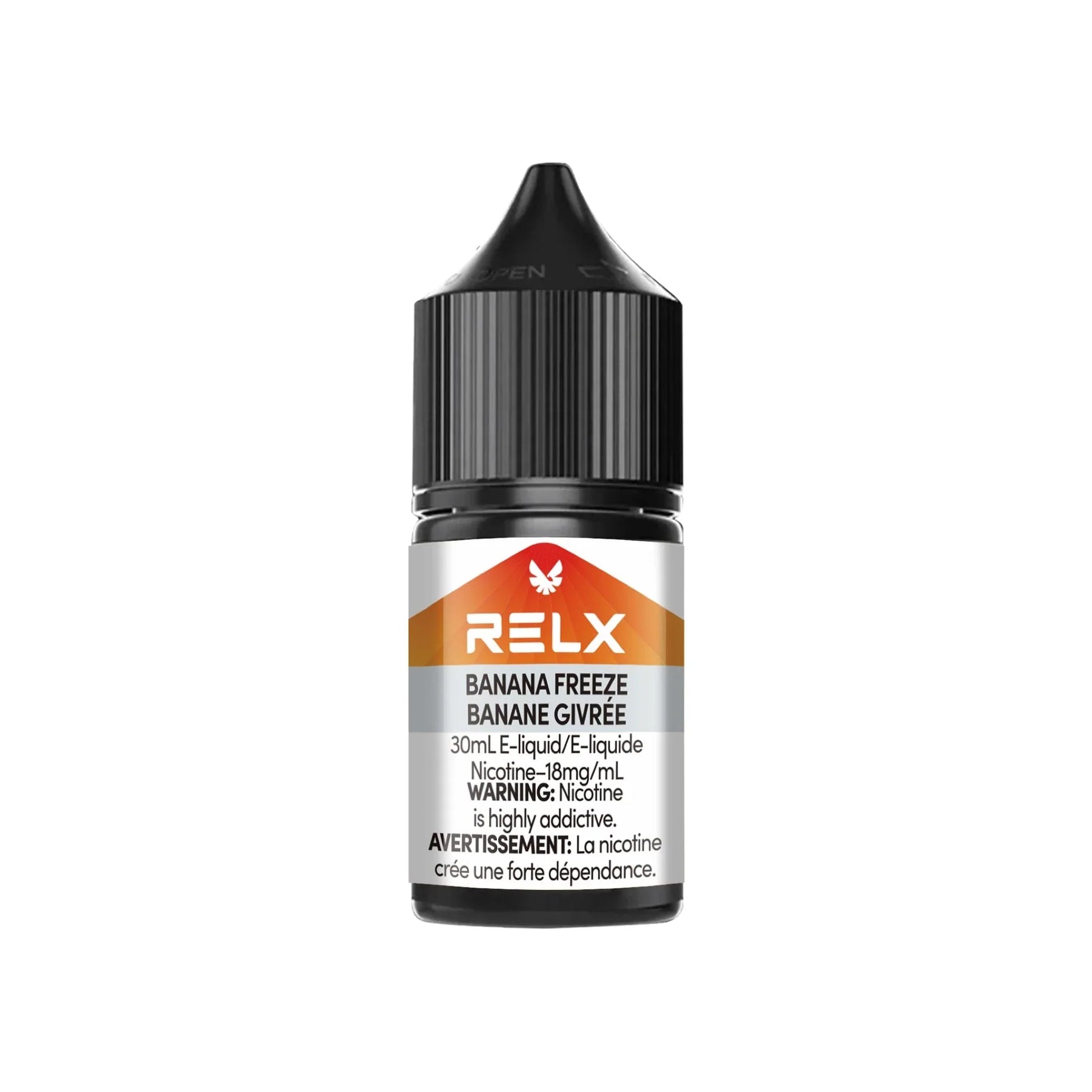RELX Banana Freeze vape juice featured at vape shop near Hastings Street Vancouver