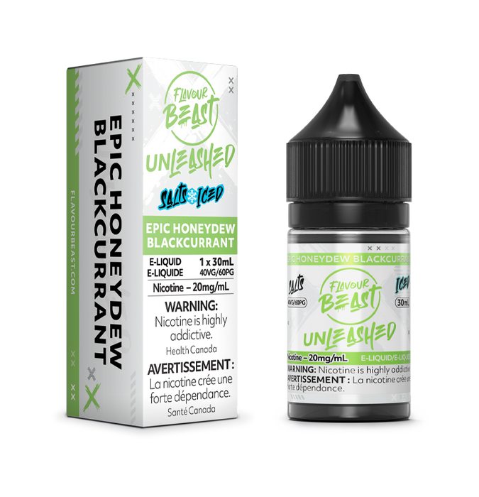 FLAVOUR BEAST E-LIQUID - UNLEASHED - EPIC HONEYDEW BLACKCURRANT ICED