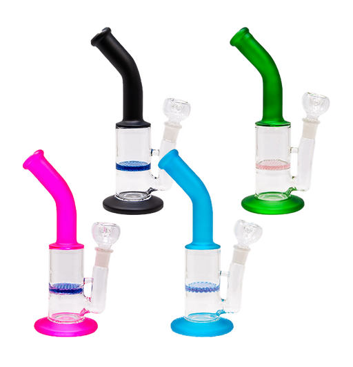 Mini Bent Neck Honeycomb Perc Clean Bongs – Shop Now