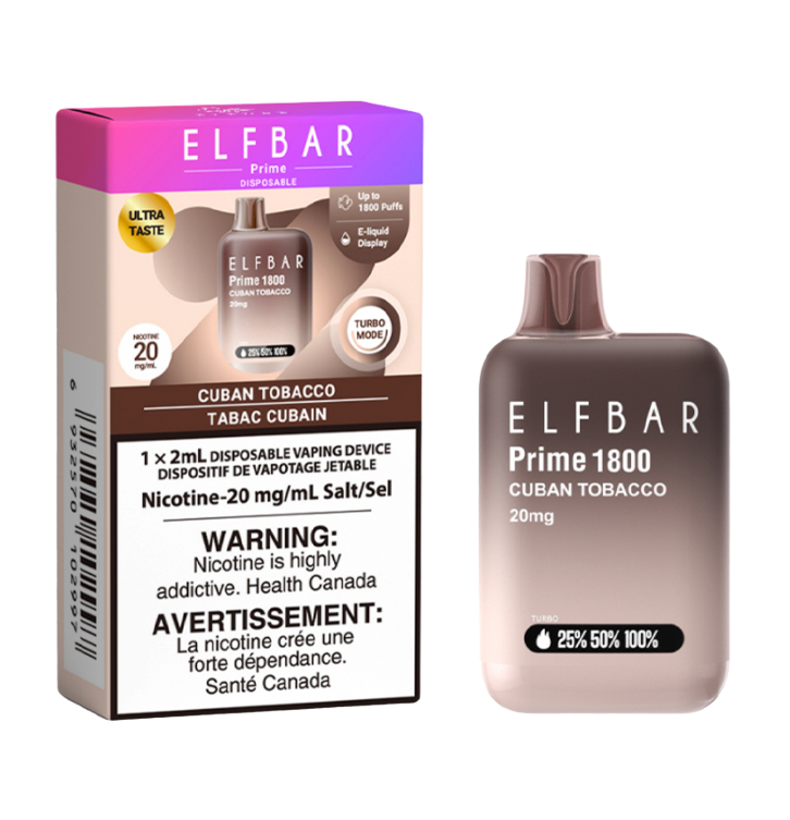 ELFBAR PRIME 1800 DISPOSABLE VAPE