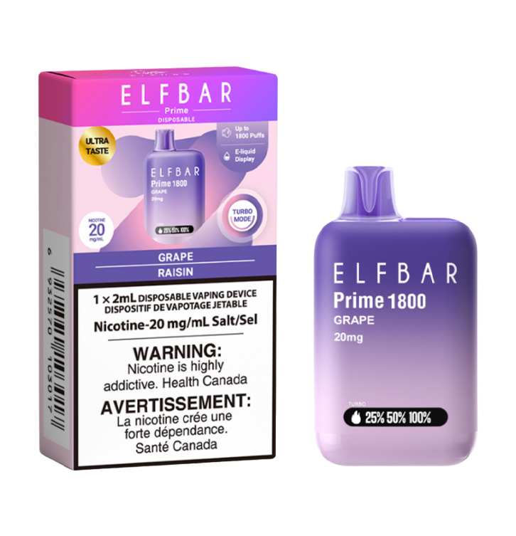 ELFBAR PRIME 1800 DISPOSABLE VAPE