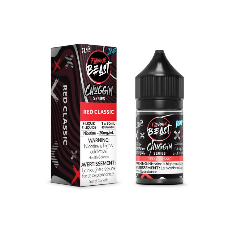 FLAVOUR BEAST E-LIQUID - CHUGGIN RED CLASSIC ICED
