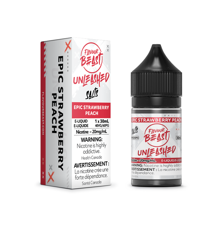 FLAVOUR BEAST E-LIQUID - UNLEASHED - EPIC STRAWBERRY PEACH