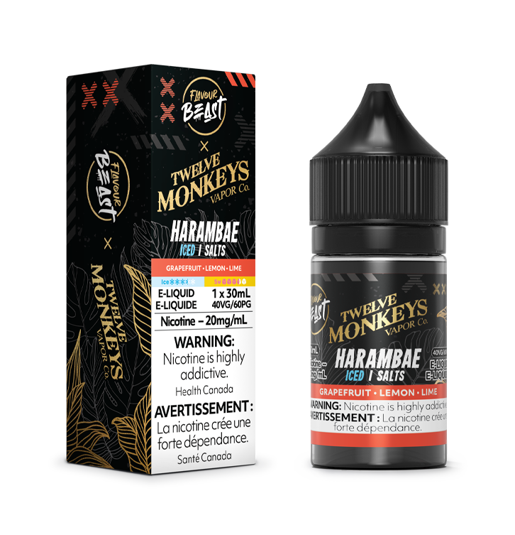 FLAVOUR BEAST x 12 MONKEY E-LIQUID - HARAMBAE (ICED)