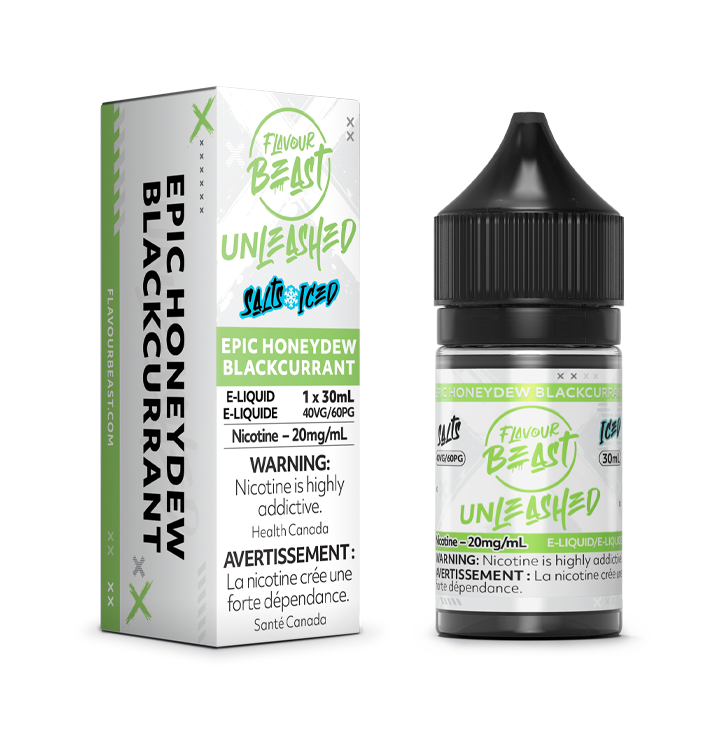 FLAVOUR BEAST E-LIQUID - UNLEASHED - EPIC HONEYDEW BLACKCURRANT ICED