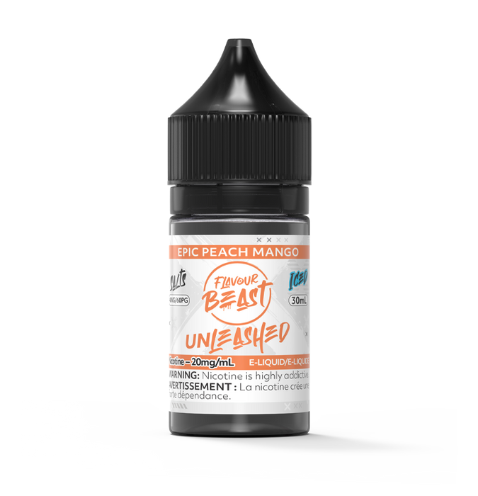 FLAVOUR BEAST E-LIQUID - UNLEASHED - EPIC PEACH MANGO ICED