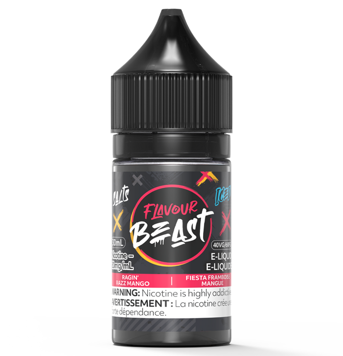 FLAVOUR BEAST E-LIQUID - RAGIN' RAZZ MANGO ICE