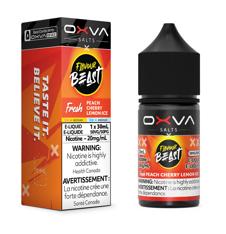 OXVA X FLAVOUR BEAST - FRESH PEACH CHERRY LEMON ICE