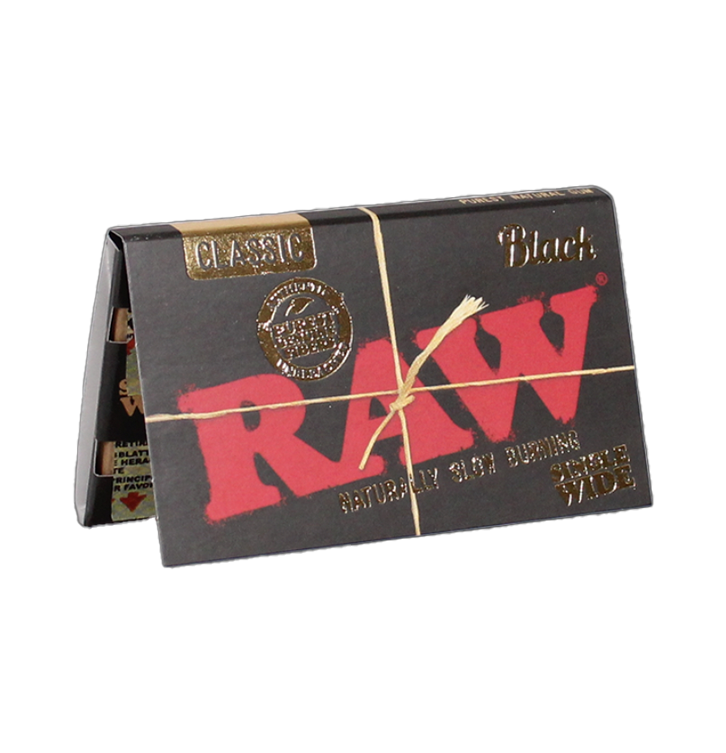 RAW BLACK SINGLE WIDE ROLLING PAPERS