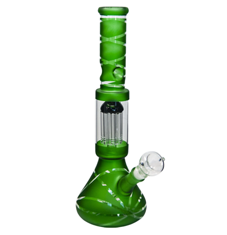 Striped Tree Percolator Bong 14"