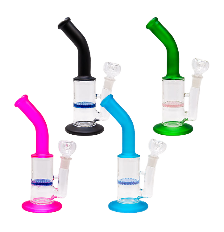 Mini Bent Neck Honeycomb Perc Clean Bongs – Shop Now