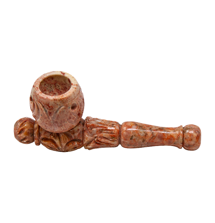 Carved & Hammer Stone Pipe