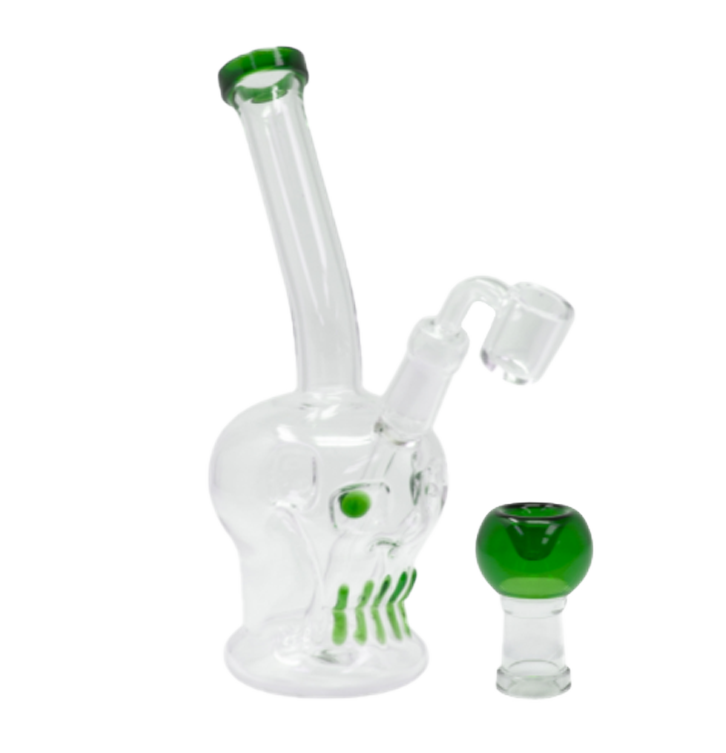 Green Coloured Skull Dab Rig